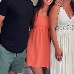 Alter’d State Coral Open Back Mini Dress